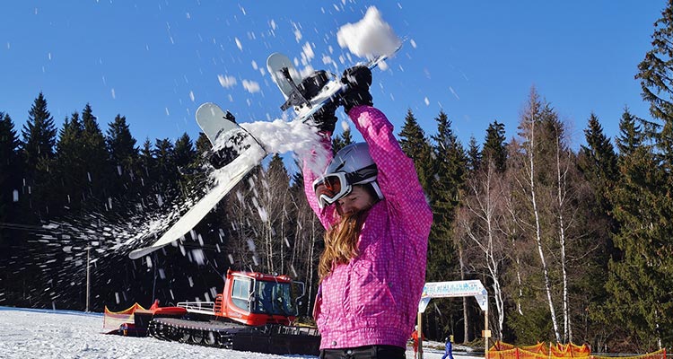 Intercambio con un centro de deportes de invierno - Tabla snowboard